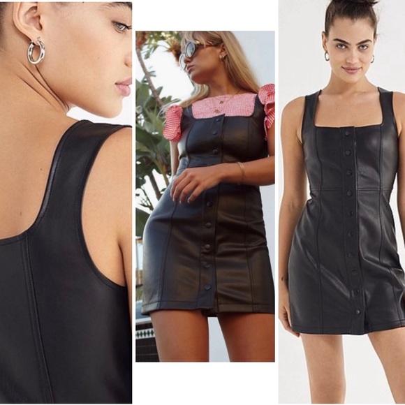UO faux leather mini dress UO faux leather mini dress
